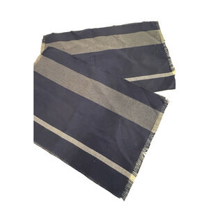 Navy Blue Woven Tabletop Placemats 18" x 12" Pair Stripe Casual Dining